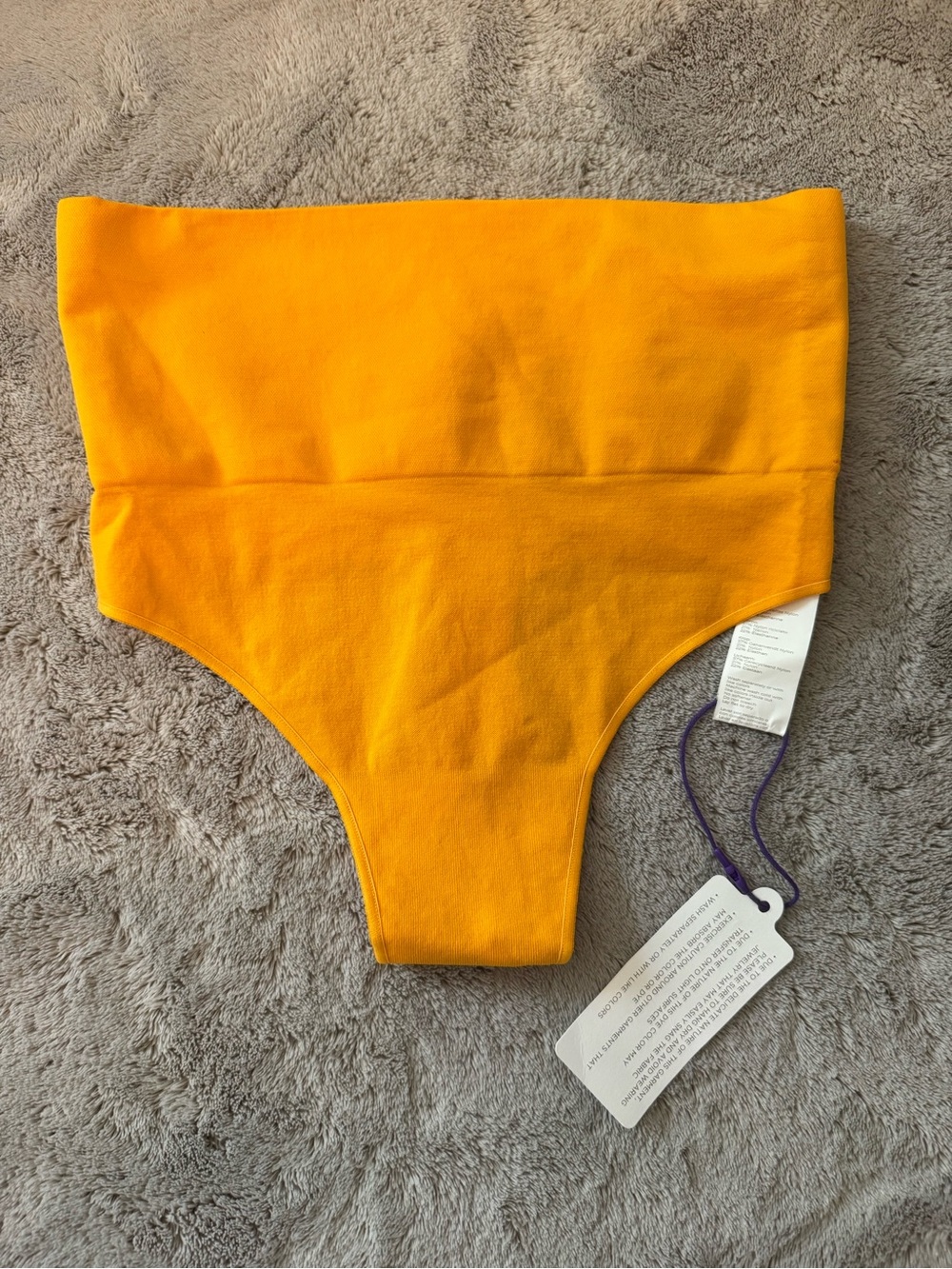 Yitty High-Waist Thong Bottom Briefs in Bright Yellow